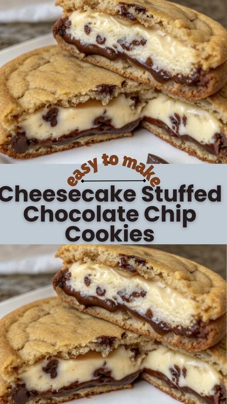 Cheesecake Stuffed Chocolate Chip Cookies
