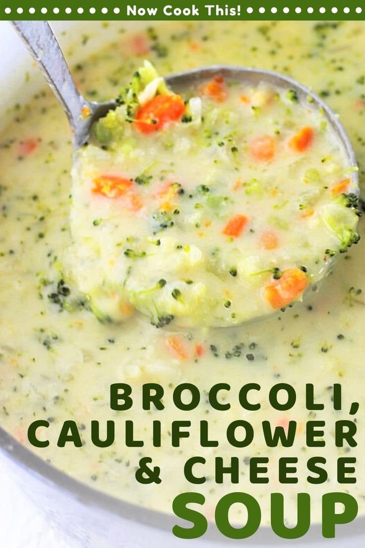 Broccoli, Cauliflower and Cheese Soup