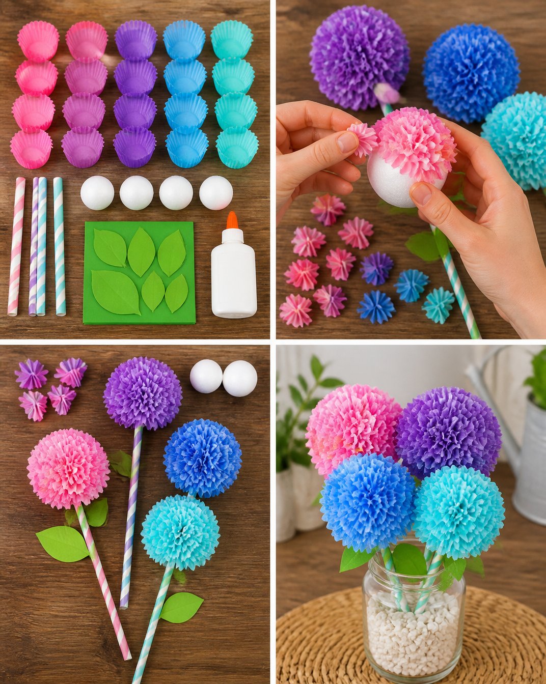 Colorful Rainbow Cupcake-Liner Hydrangeas for Your Garden 20 Rainbow Cupcake-Liner Hydrangeas: Colorful Blooms for Your Garden