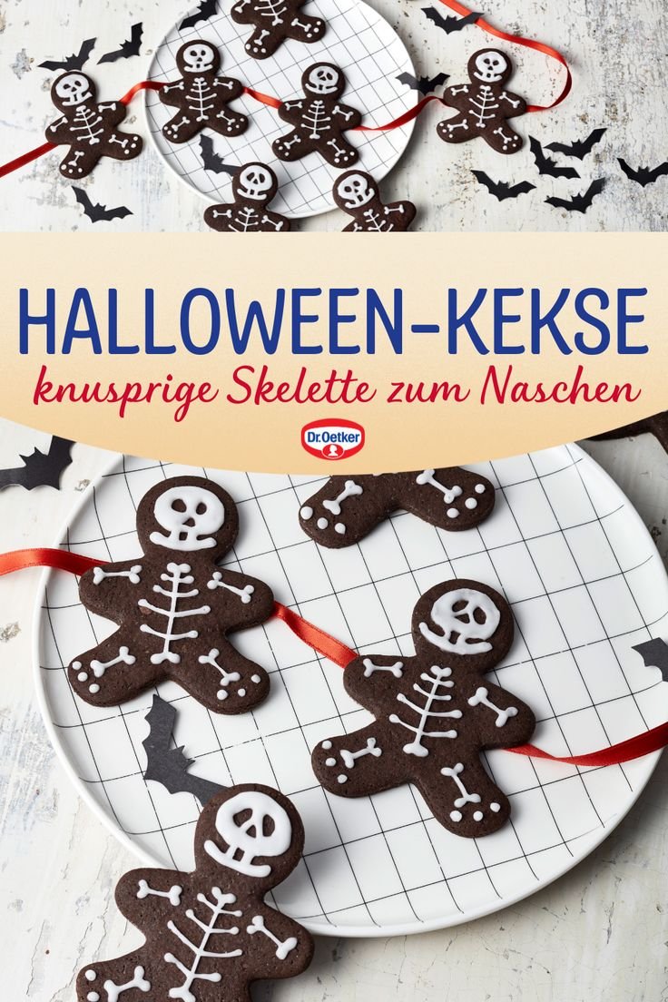 Kreative Halloween-Kekse | Knusprige Skelette zum Vernaschen für deine Halloweenparty 💀🎃✨