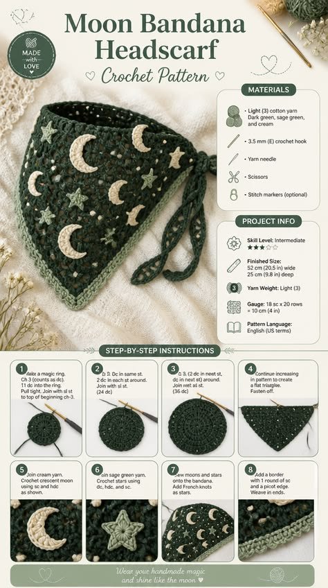 Moon Bandana Headscarf