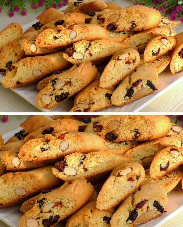 Biscotti alle Mandorle e Cranberries