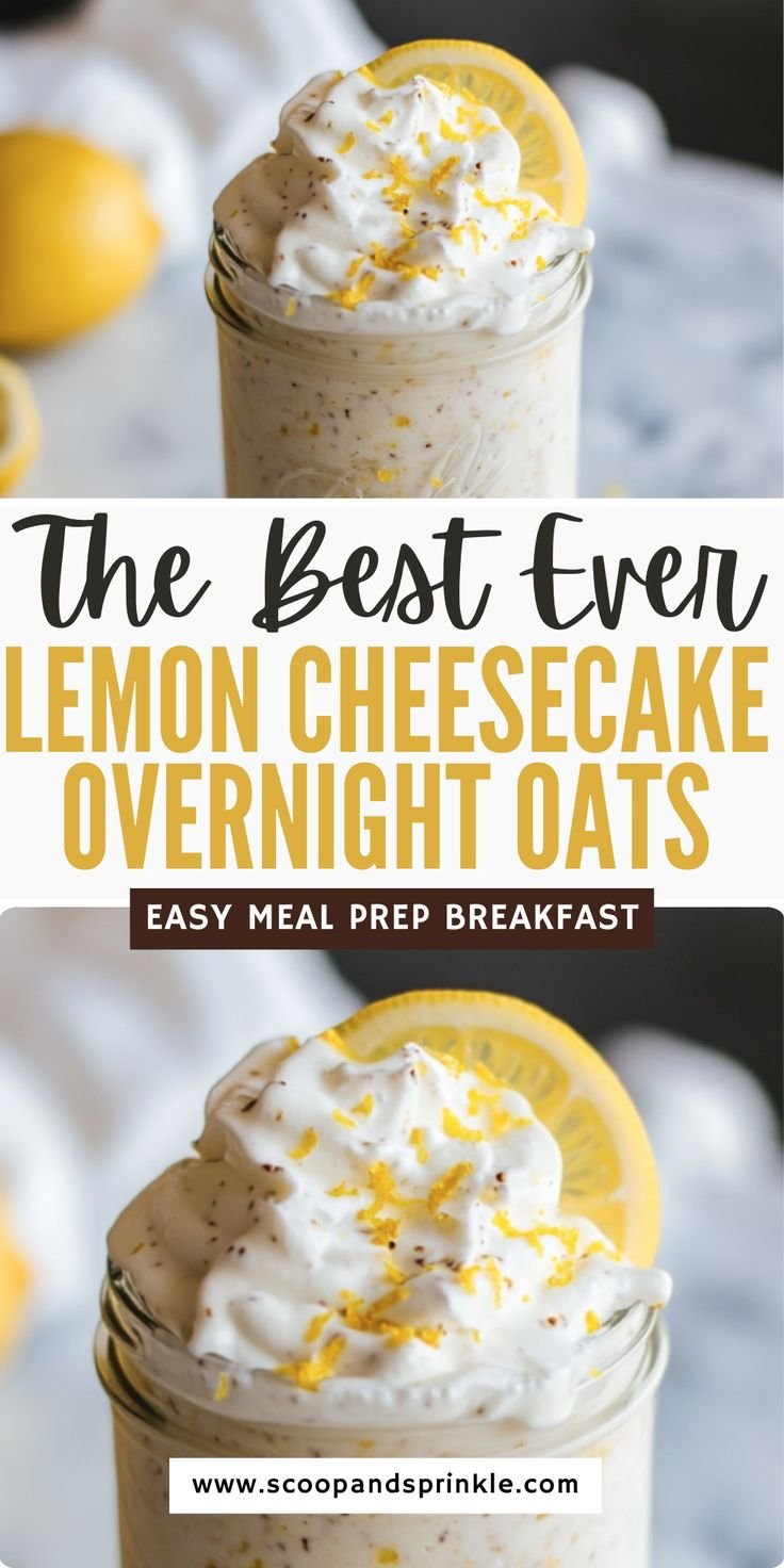 Lemon Cheesecake Overnight Oats