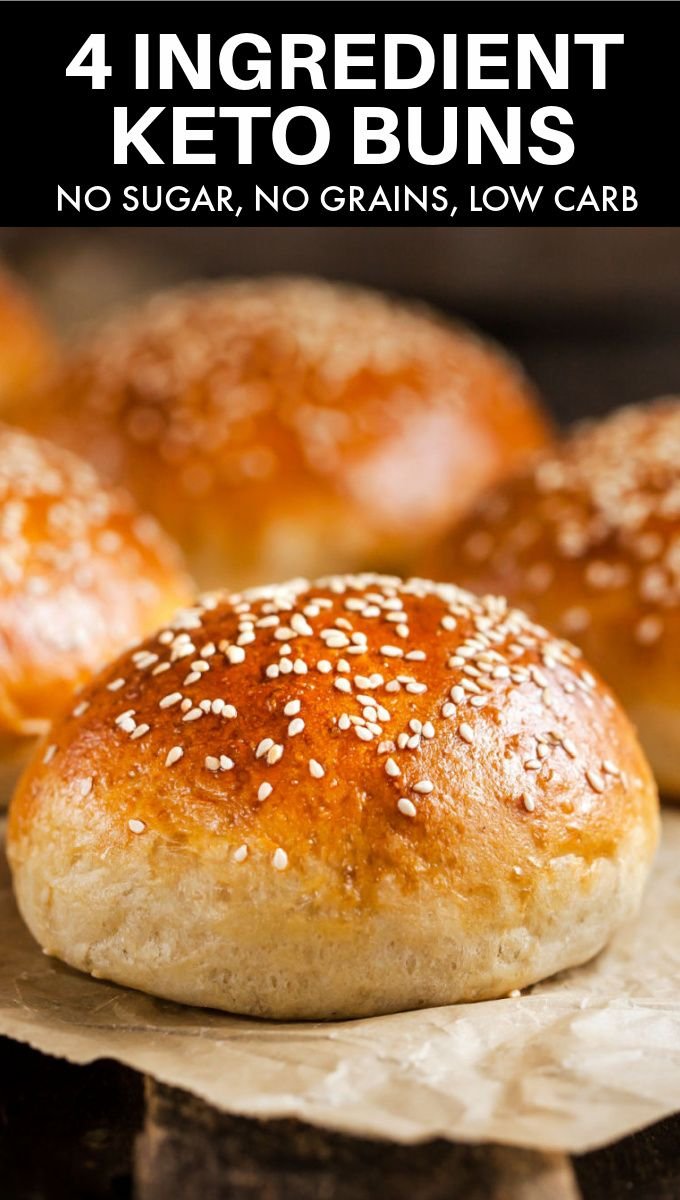 Keto Buns (4 Ingredients!)