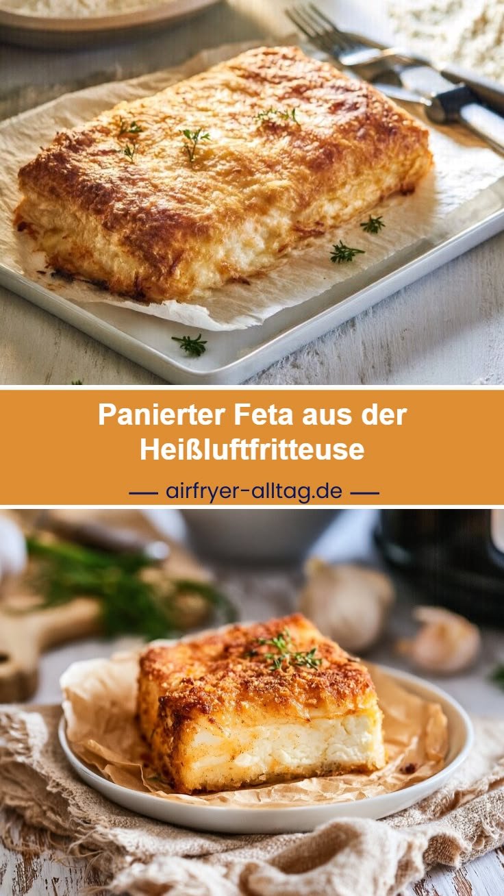 Panierter Feta aus der Heißluftfritteuse: Knusprige Snacks schnell zubereiten