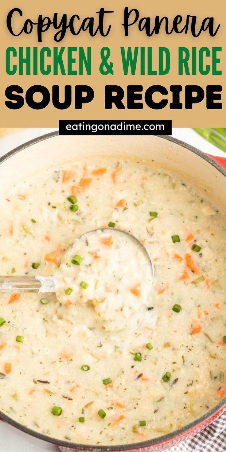 Copycat Panera Chicken and Wild Rice Soup