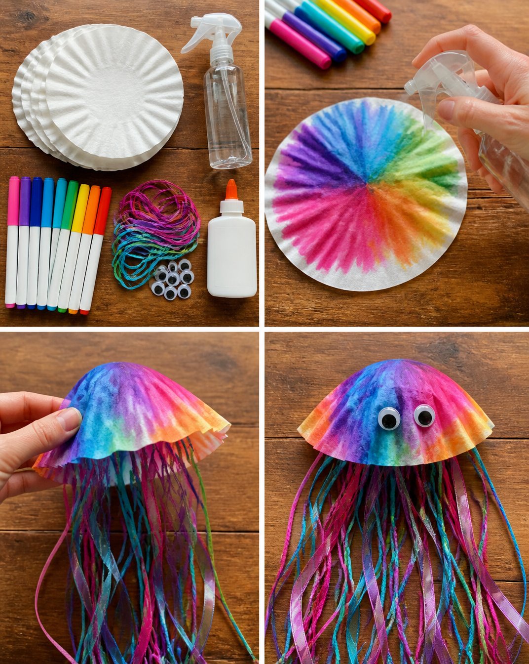 DIY Coffee Filter Jellyfish Craft Tutorial 22 DIY Coffee Filter Jellyfish Craft: Step-by-Step Tutorial