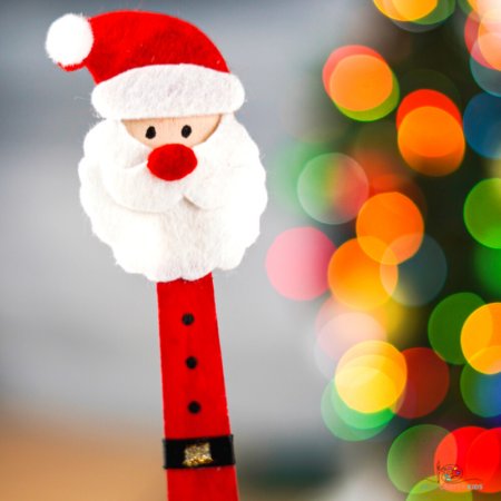 Popsicle Stick Santa Craft - Arty Crafty Kids