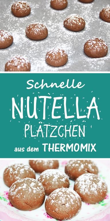 Schnelle Nutella Plätzchen - nur 4 Zutaten. Einfaches Thermomix Rezept.
