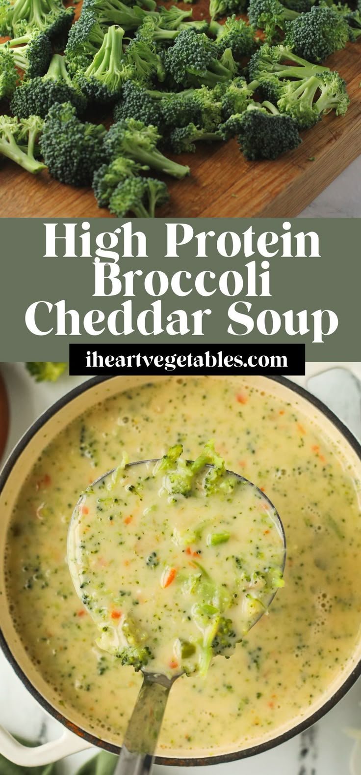 High Protein Broccoli Cheddar Soup