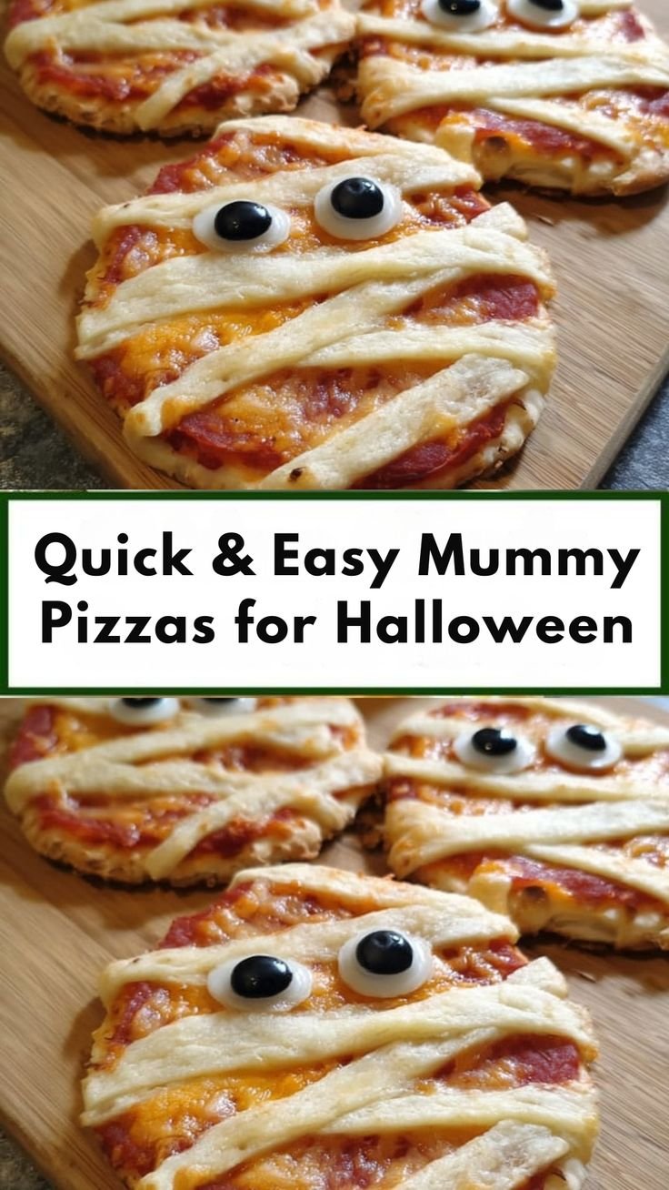 Quick & Easy Mummy Pizzas for Halloween