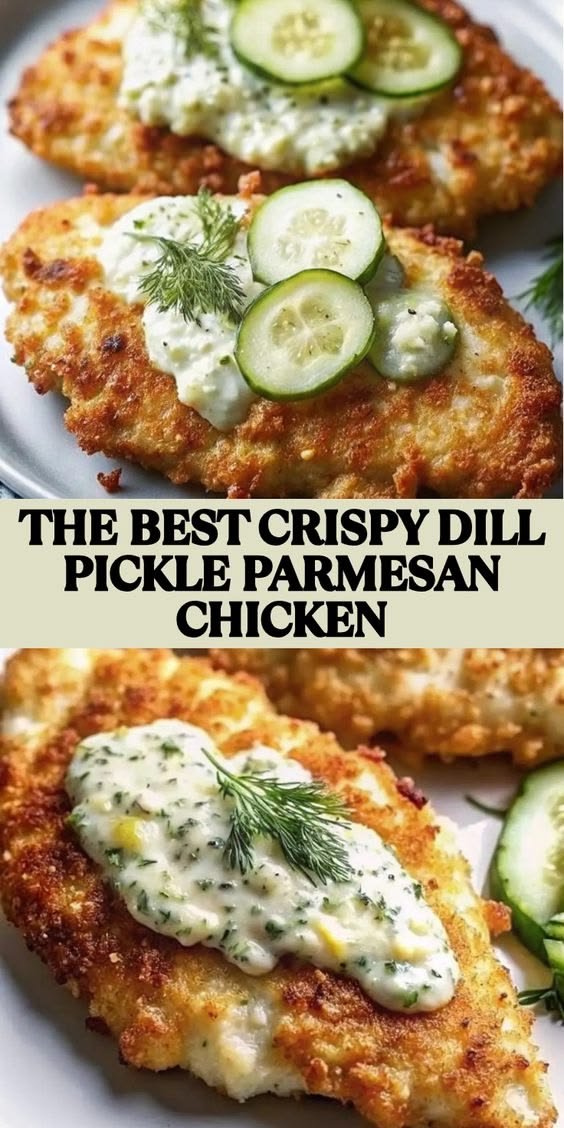 Crispy Dill Pickle Parmesan Chicken