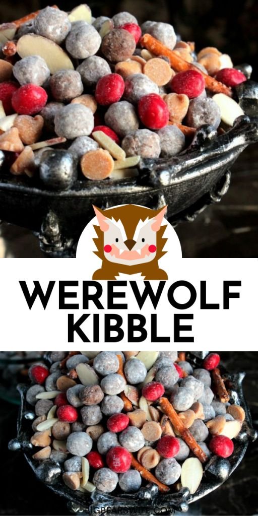 Werewolf Kibble – Hungry little werewolves prowling around your kitchen? Satisfy their sweet tooth with this homemade We… | Werewolf movie night ideas, Werewolf themed drinks, Werewolf food ideas