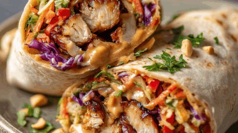 Thai Peanut Chicken Wrap - Jimmy John's Copycat Recipe