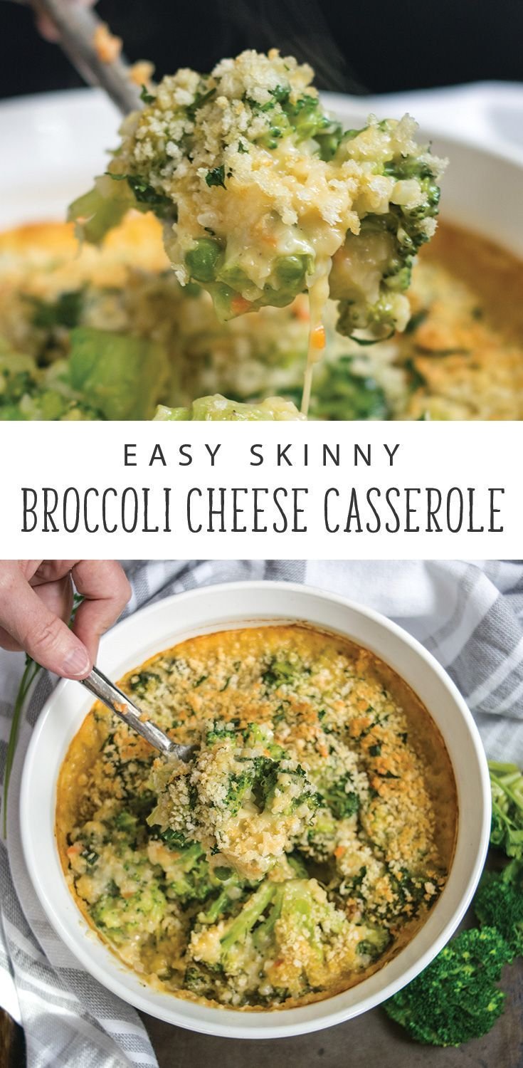 Skinny Broccoli Cheese Casserole | The Hungry Waitress