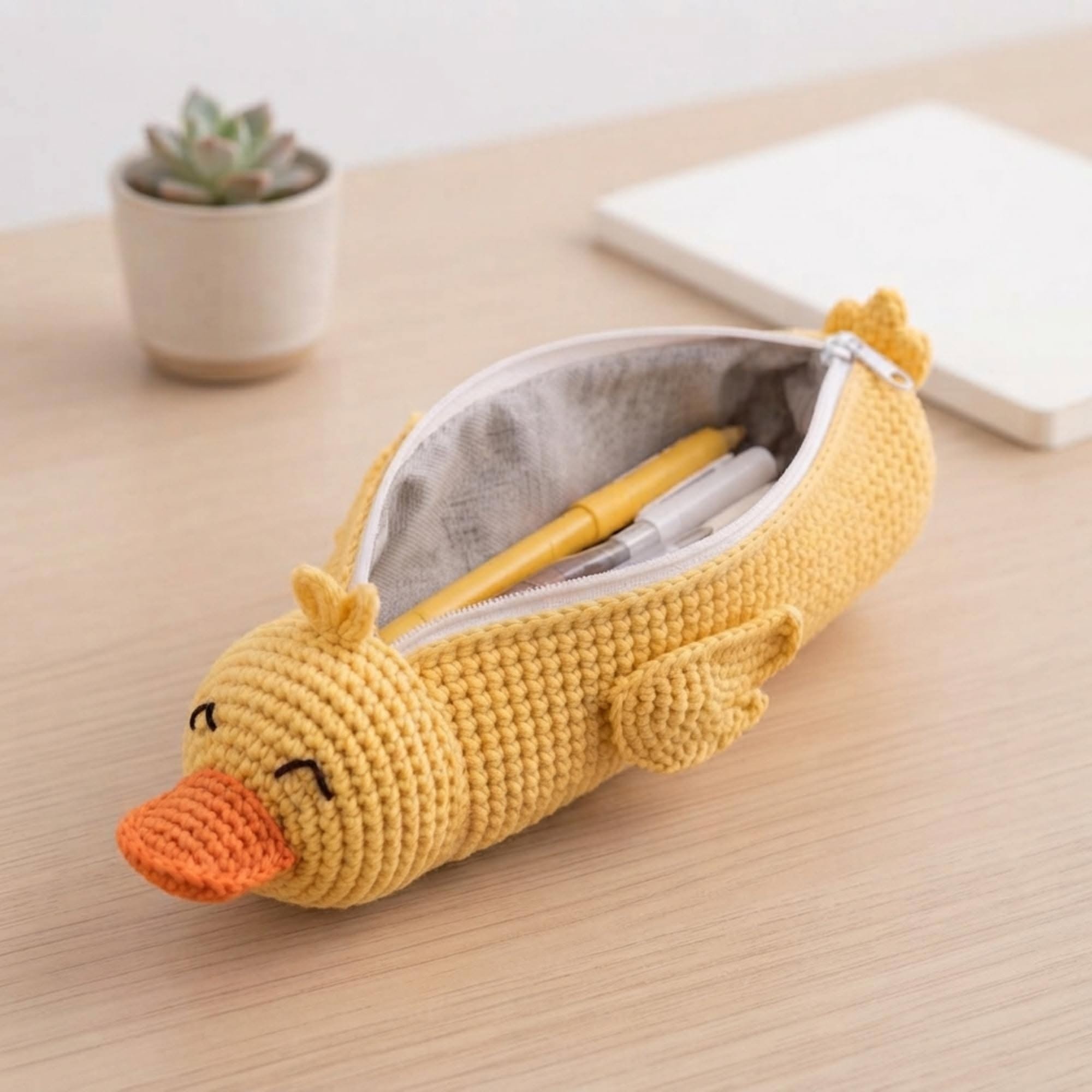 DIY Crochet Duck Pencil Pouch 6 Crochet Duck Pencil Pouch Tutorial