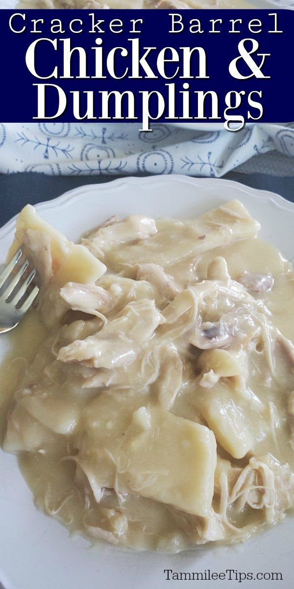 Easy copycat Cracker Barrel Chicken and Dumplings Recipe!