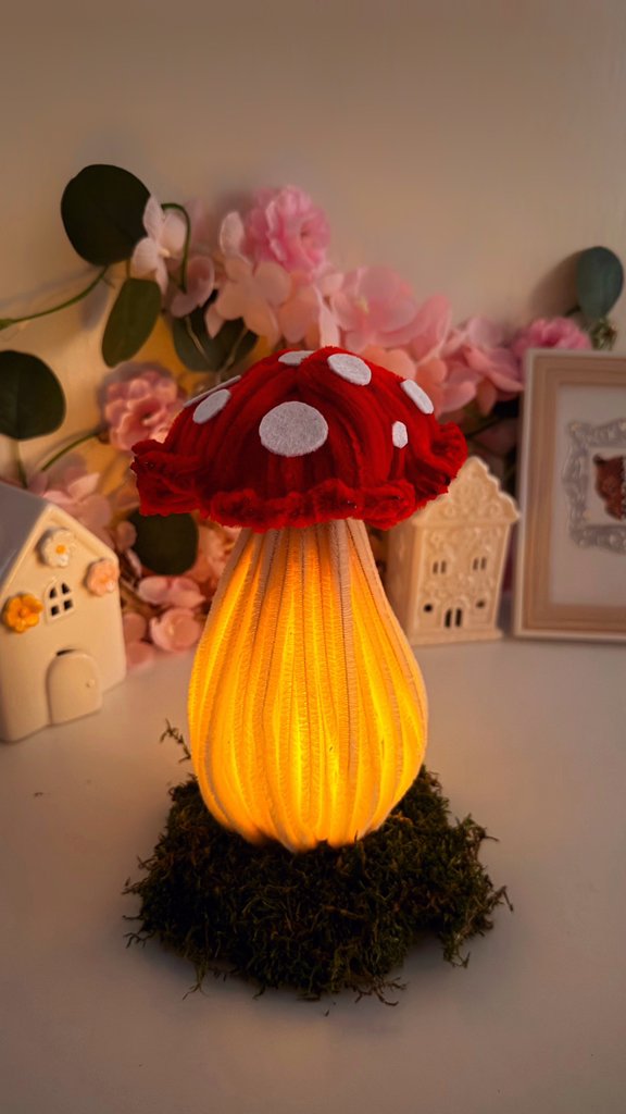 DIY Magical Mushroom Light🍄✨ #craft #diy #creativeideas #handmade #magical #lighting #homedecor #mushroomlight