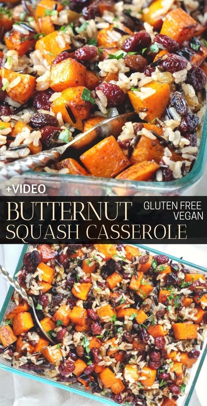 Healthy Butternut Squash Casserole Recipe (Vegan)