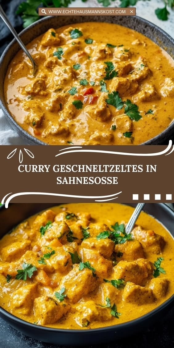 Curry Geschneltzeltes in Sahnesoße