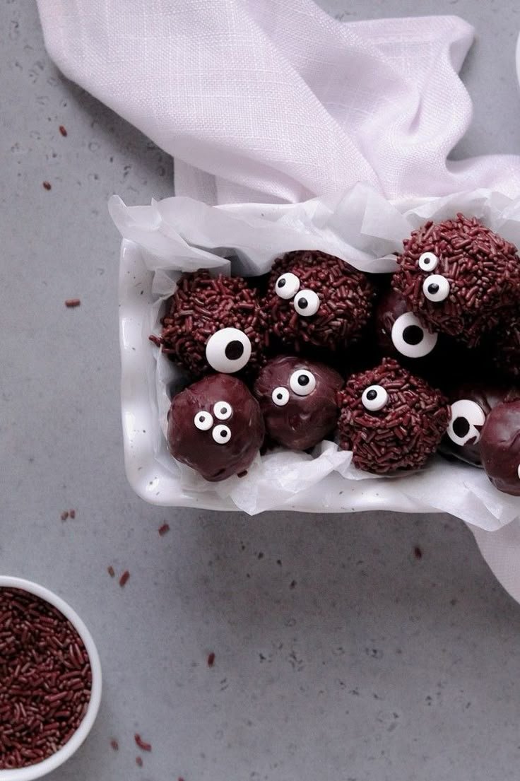 Halloween Monster Brownie Truffles
