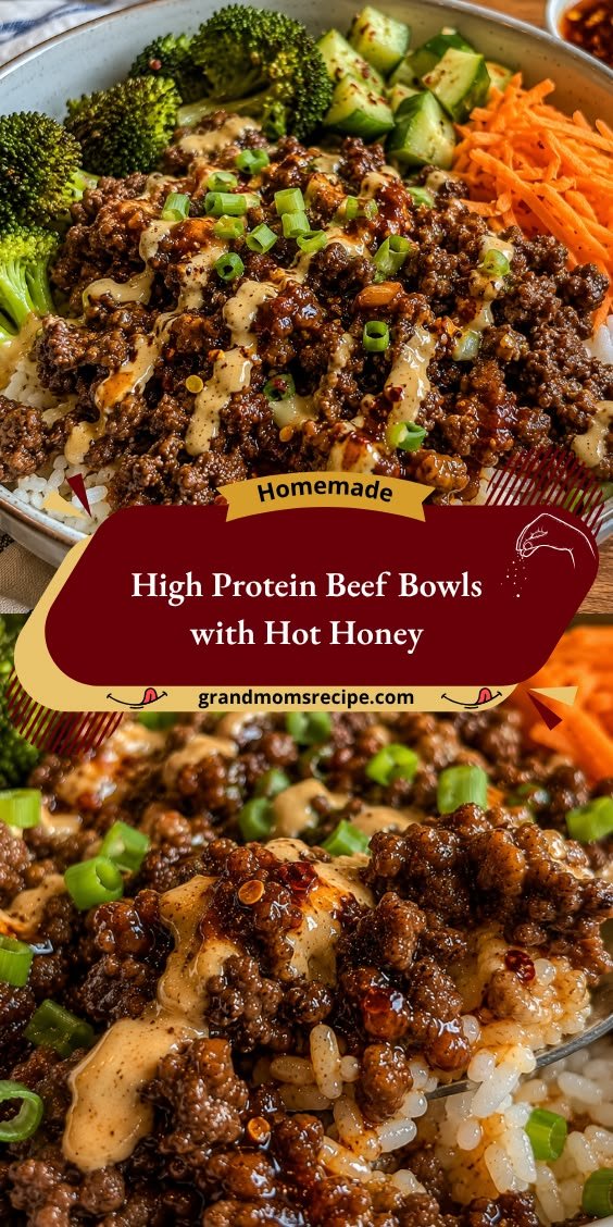 Hot Honey Ground Beef Bowls