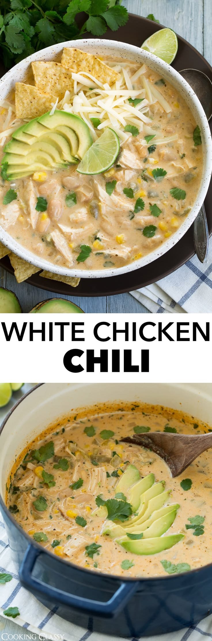 Hearty White Chicken Chili | White chicken chili recipe list, White chi ken chili, Dinner chili