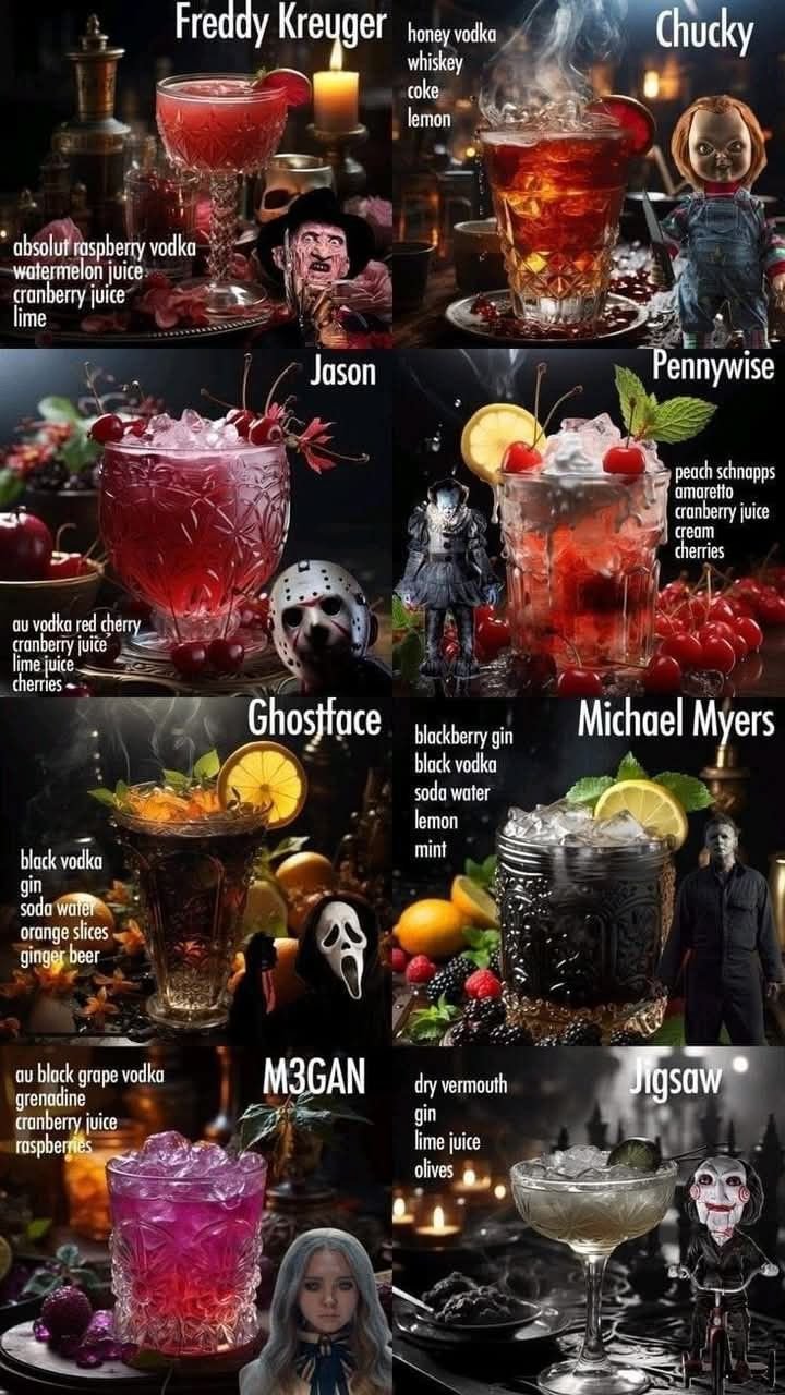 Fun fall mixed drinks | Dnd drink recipes, Pennywise cocktail, Halloween cocktails