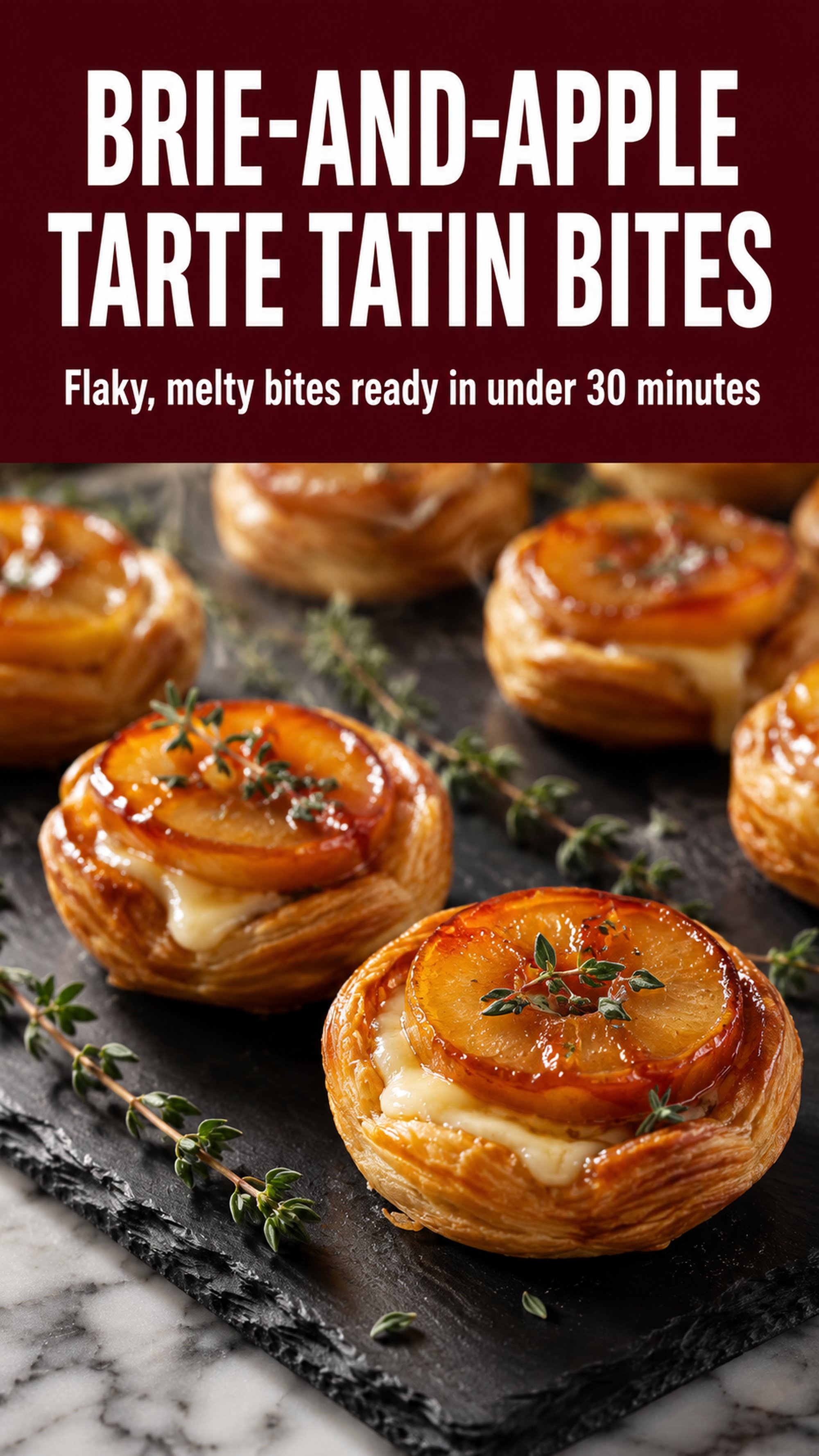 Bouchées Tatin aux Pommes et Brie — Apéritif en Pâte Feuilletée Chic