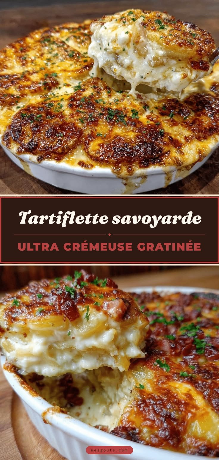 Tartiflette savoyarde ultra-crémeuse au reblochon gratinée facile à préparer