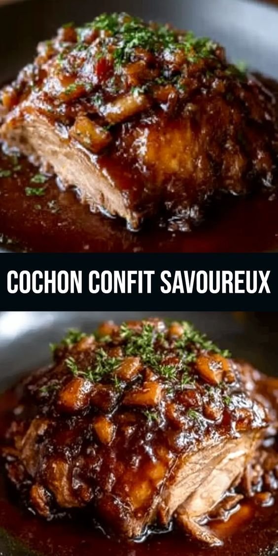 Cochon Confit à la Bière et au Sirop d’Érable Fondant et Réconfortant