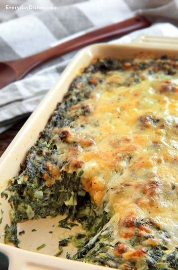 33 Thanksgiving Side Dishes Recipes: Spinach and Cheese Casserole | Side dishes with spinach, Easy spinach side dishes, Spinach gratin