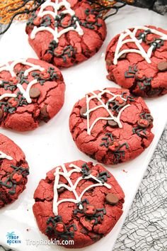 Red Velvet Halloween Cookies
