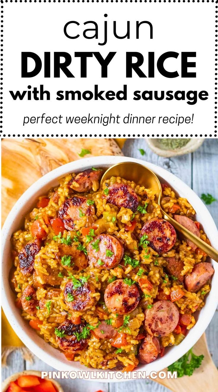 Cajun Dirty Rice with Smoked Sausage