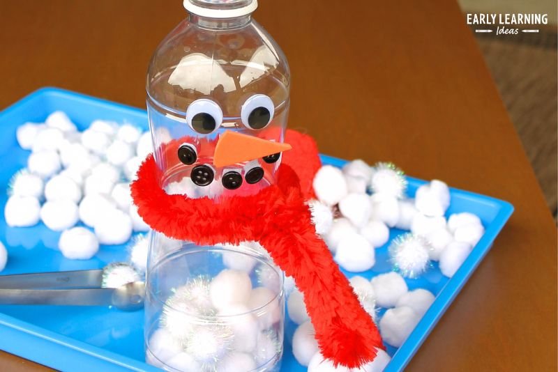 Winter Theme Ideas: Make A Snowman Fine Motor Activity