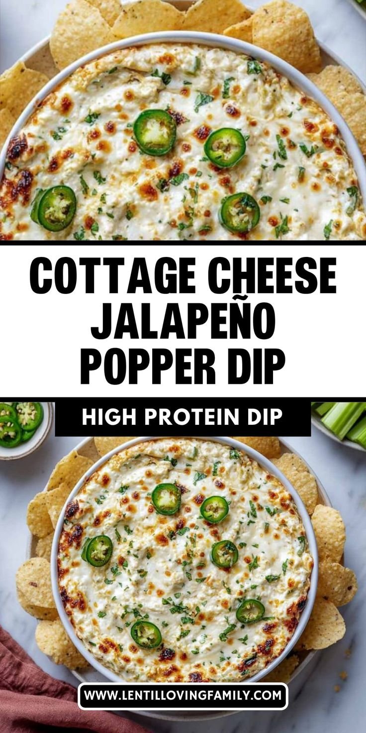 Cottage Cheese Jalapeño Popper Dip