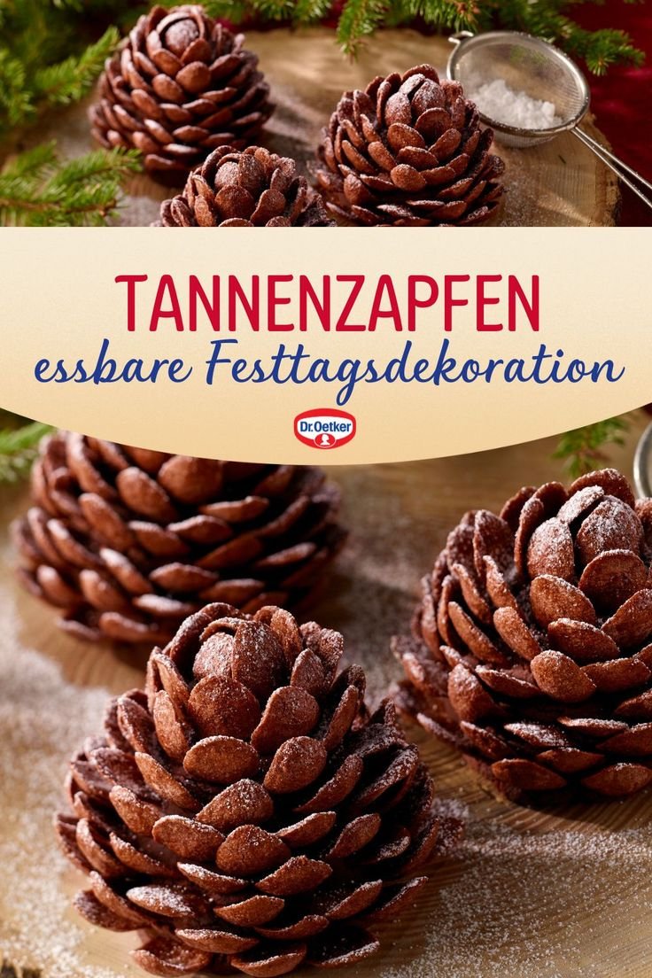 Tannenzapfen | Essbare Tischdeko zu Weihnachten
