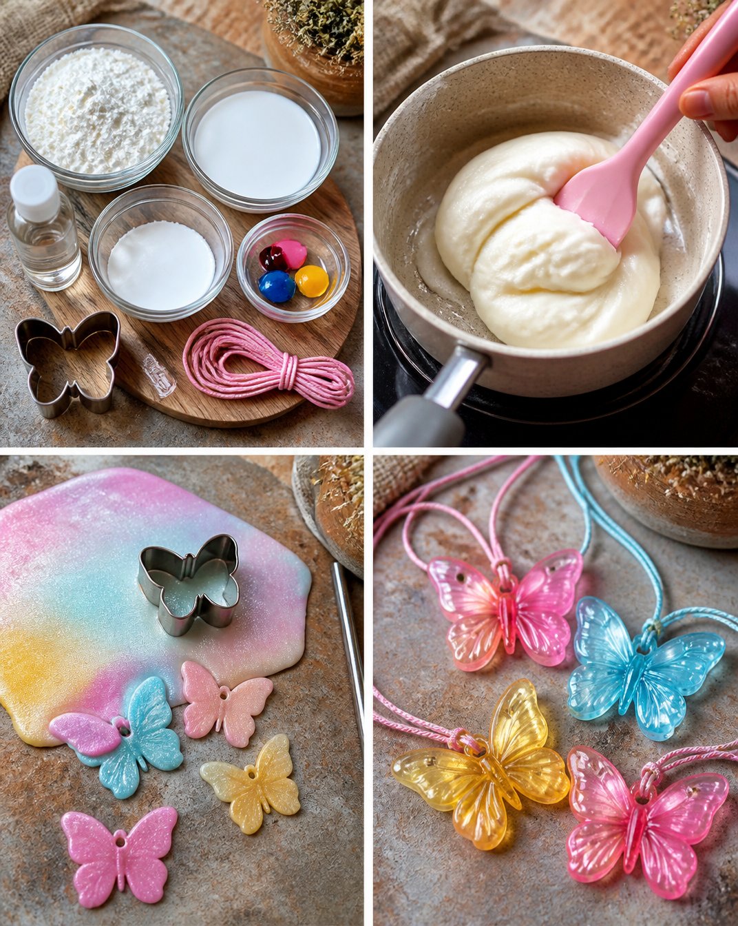 DIY Glass Butterfly Charms Using Cornstarch 21 Glass Butterfly Charms Made with Cornstarch