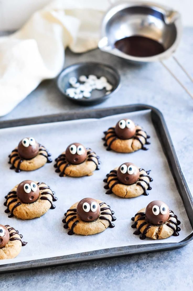 Peanut Butter Spider Cookies