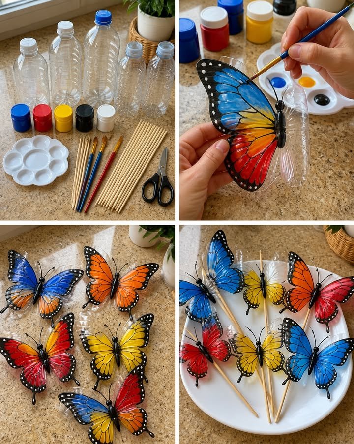 How to Easily Create DIY Garden Butterfly Stakes at Home ❤️
