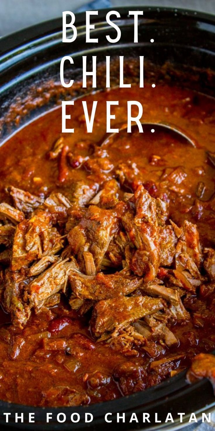 The Best Chili Recipe I've Ever Made (Slow Cooker) | Best chili recipe ever, Beef chili recipe, Chili cookoff