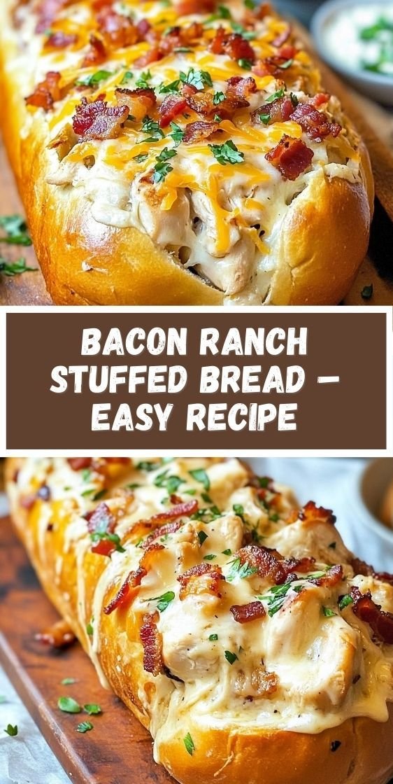 Chicken Bacon Ranch Stuffed Bread