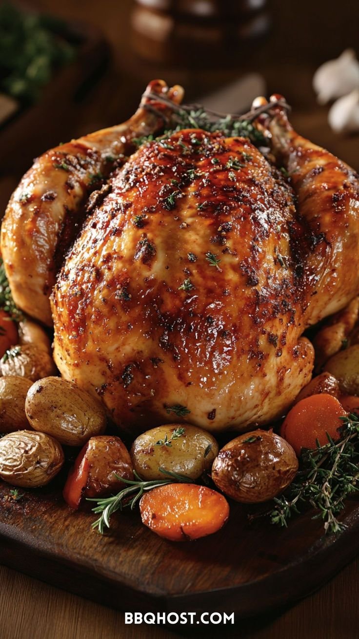 Perfect Oven-Roasted Whole Turkey with Lemon-Herb Butter