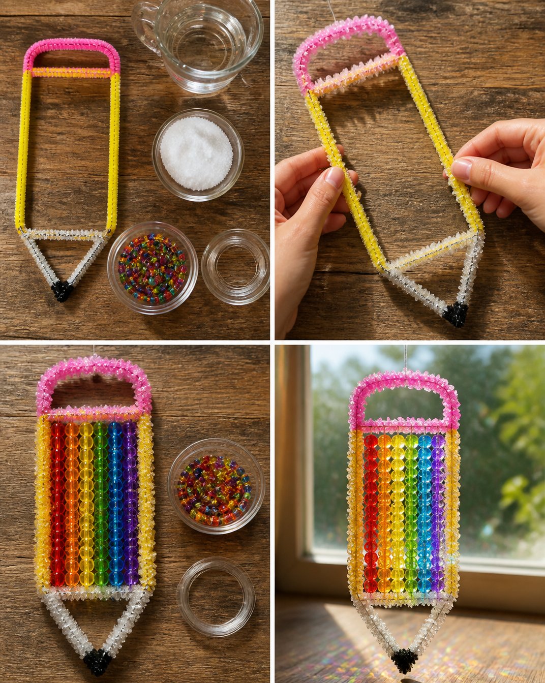Rainbow Crystal Pencil Suncatcher