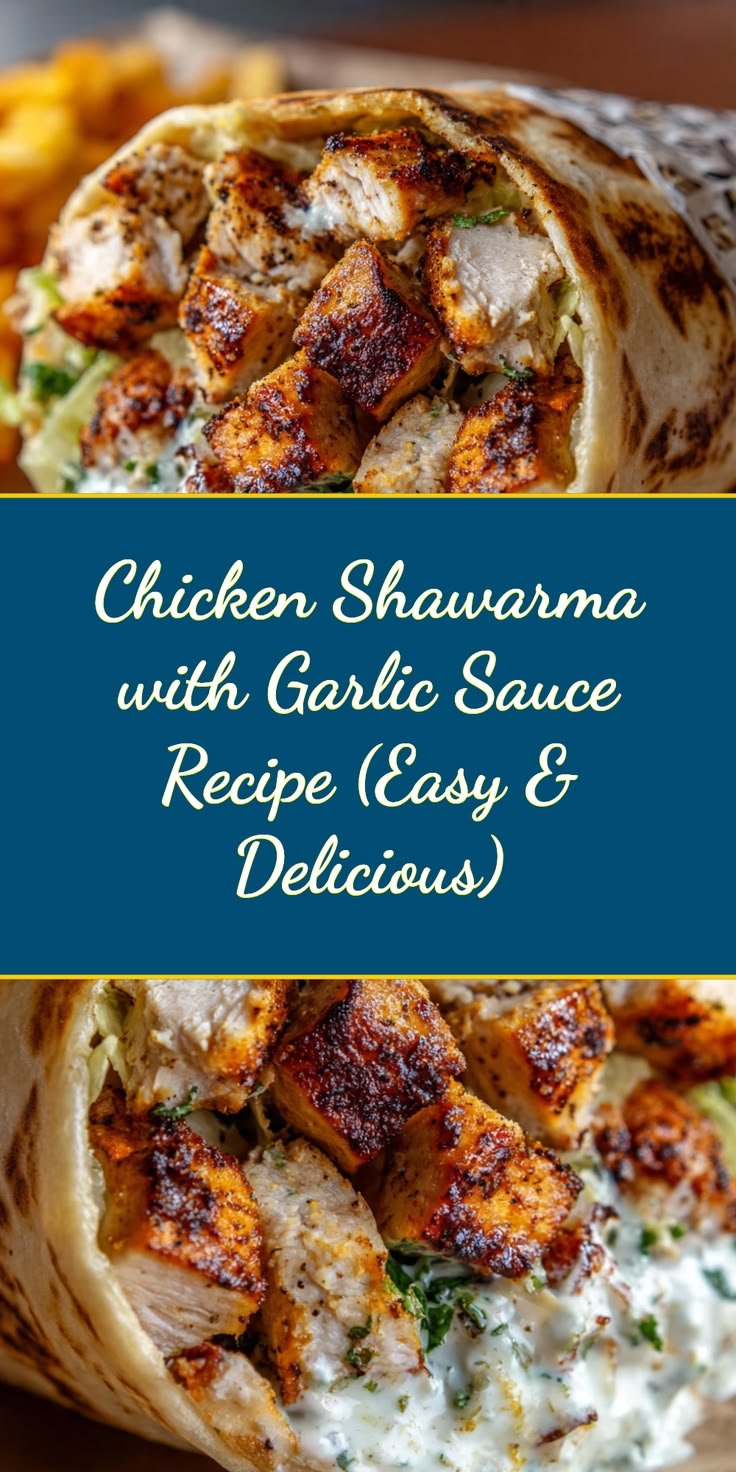 Chicken Shawarma with Garlic Sauce Recipe (Easy & Delicious)