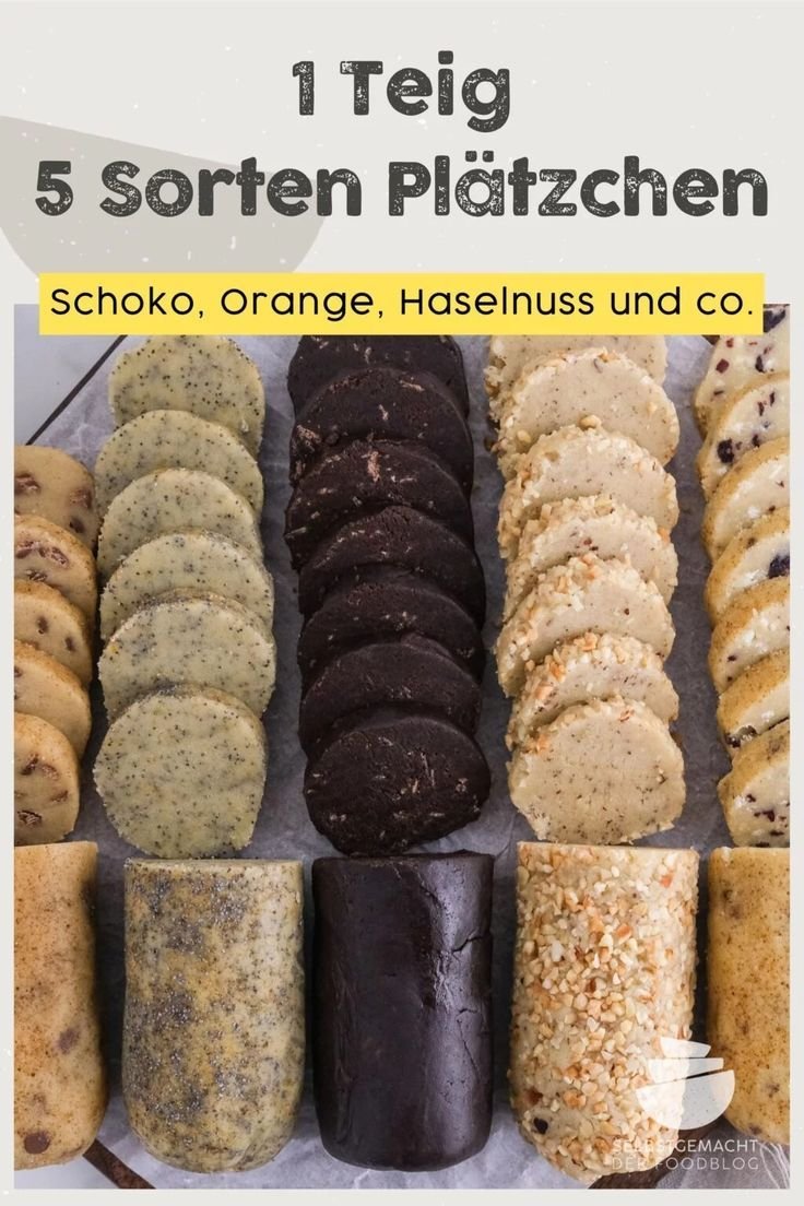 Kekse von der Rolle: 1 Teig 5 Sorten Plätzchen