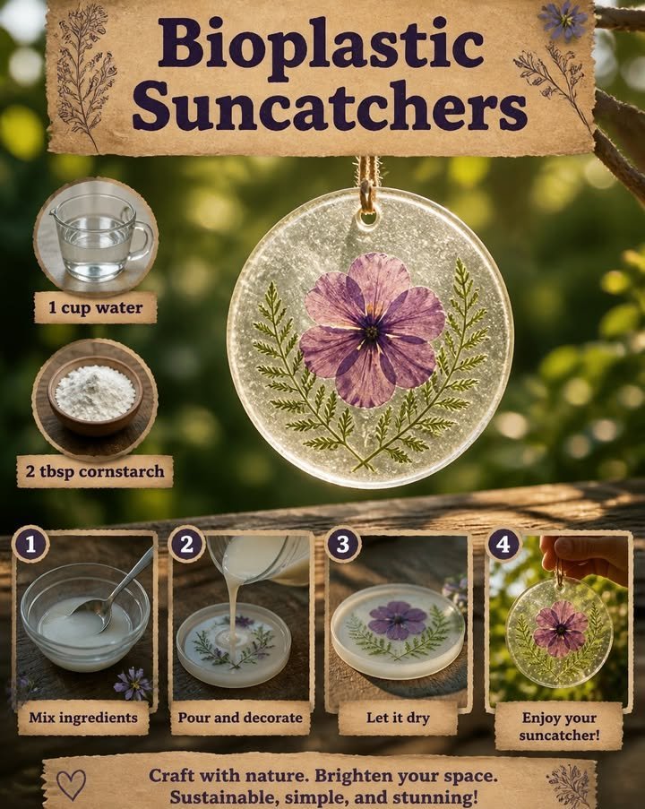 Bioplastic Suncatchers Become Cozy Glow 5 Bioplastic Suncatchers