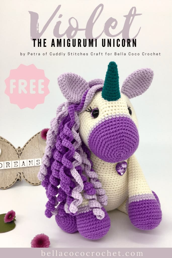 Violet the Amigurumi Unicorn - Bella Coco Crochet