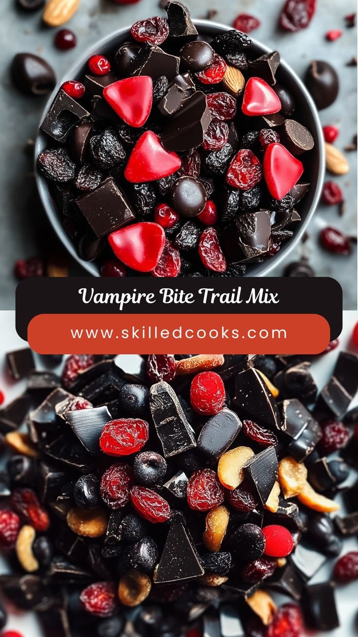 Spooky & Sweet Vampire Bite Trail Mix for Halloween Nights 🦇🍫