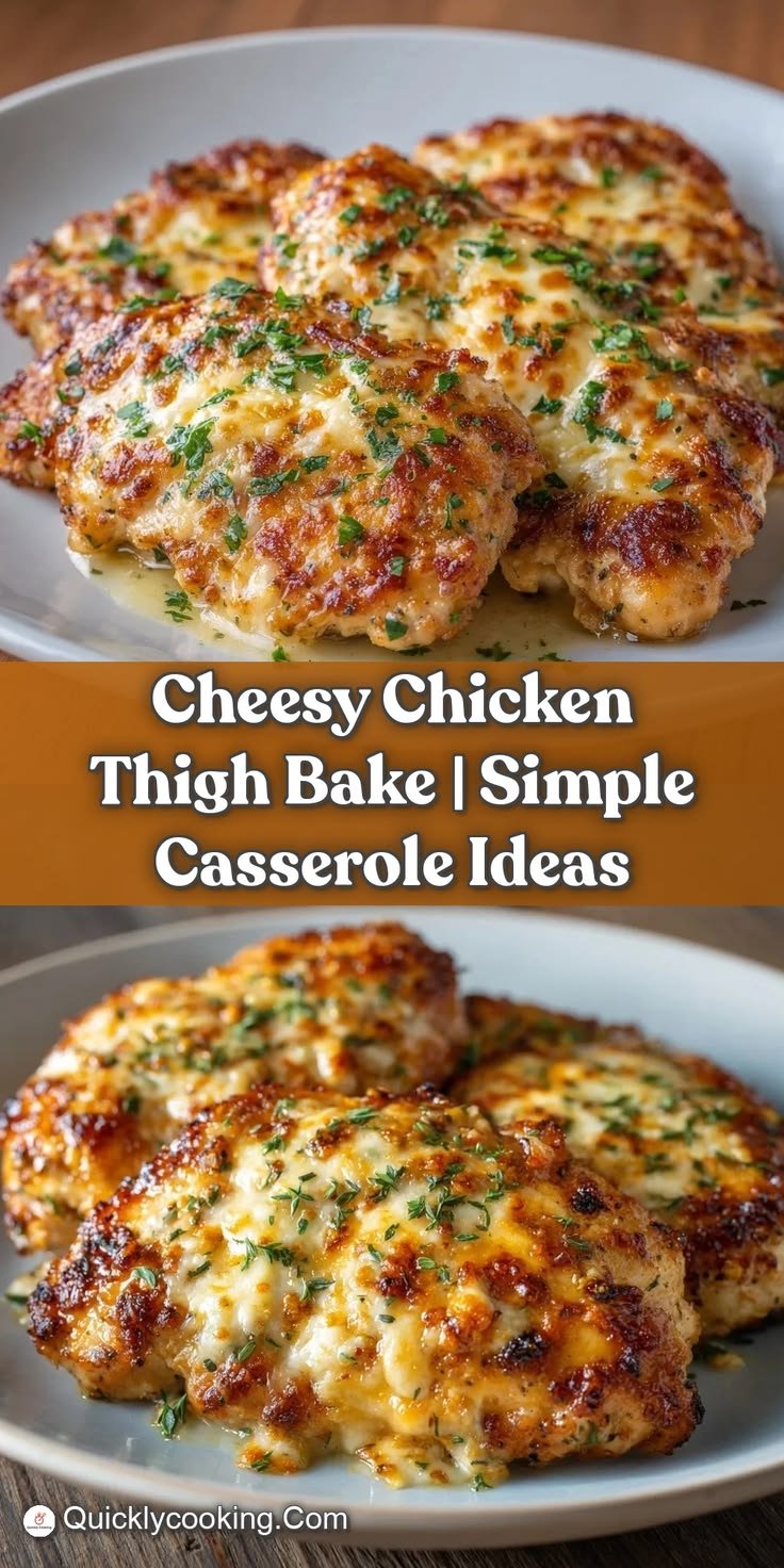 Cheesy Chicken Thigh Bake | Simple Casserole Ideas